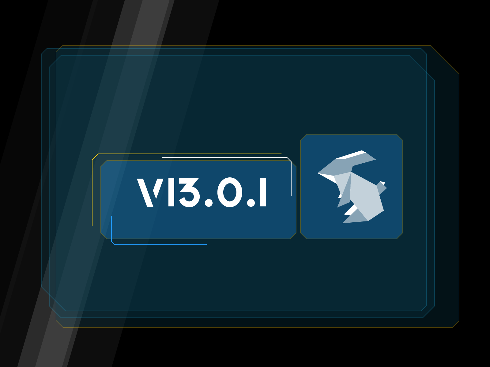 The “before”: the v13 WordPress theme card. The HUD look was worth keeping; the architecture under it wasn’t.